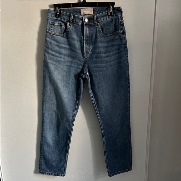 Everlane Women's Blue Crop Ankle Cotton Blend Denim Stretch Every Day Jeans - Picture 2 of 9